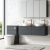 Nuie Arno Wall Hung 2-Drawer Vanity Unit with Worktop 1200mm Wide - Satin Anthracite