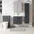 Nuie Arno Wall Hung 2-Door Vanity Unit with Basin-1 600mm Wide - Satin Anthracite