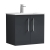 Nuie Arno Wall Hung 2-Door Vanity Unit with Basin-2 600mm Wide - Satin Anthracite