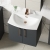 Nuie Arno Wall Hung 2-Door Vanity Unit with Basin-4 500mm Wide - Satin Anthracite
