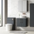 Nuie Arno Wall Hung 2-Door Vanity Unit with Bellato Grey Worktop 600mm Wide - Satin Anthracite | Thumbnail Image