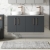 Nuie Arno Wall Hung 4-Door Vanity Unit with Bellato Grey Worktop 1200mm Wide - Satin Anthracite | Thumbnail Image