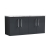 Nuie Arno Wall Hung 4-Door Vanity Unit with Carrera Marble Worktop 1200mm Wide - Satin Anthracite | Thumbnail Image