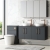 Nuie Arno Wall Hung 4-Door Vanity Unit with Worktop 1200mm Wide - Satin Anthracite | Thumbnail Image