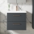 Nuie Arno Wall Hung 2-Drawer Vanity Unit with Basin-1 600mm Wide - Satin Anthracite
