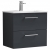 Nuie Arno Wall Hung 2-Drawer Vanity Unit with Basin-2 600mm Wide - Satin Anthracite
