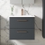 Nuie Arno Wall Hung 2-Drawer Vanity Unit with Basin-2 600mm Wide - Satin Anthracite