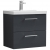 Nuie Arno Wall Hung 2-Drawer Vanity Unit with Basin-3 600mm Wide - Satin Anthracite