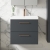 Nuie Arno Wall Hung 2-Drawer Vanity Unit with Basin-3 600mm Wide - Satin Anthracite