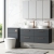 Nuie Arno Wall Hung 4-Drawer Vanity Unit with Bellato Grey Worktop 1200mm Wide - Satin Anthracite | Thumbnail Image