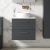 Nuie Arno Wall Hung 2-Drawer Vanity Unit with Carrera Marble Worktop 600mm Wide - Satin Anthracite | Thumbnail Image