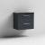 Nuie Arno Wall Hung 2-Drawer Vanity Unit with Sparkling Black Worktop 600mm Wide - Satin Anthracite