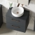 Nuie Arno Wall Hung 2-Drawer Vanity Unit with Worktop 600mm Wide - Satin Anthracite