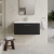 Nuie Arno Wall Hung 1-Drawer Vanity Unit with Basin-1 800mm Wide - Satin Anthracite