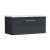 Nuie Arno Wall Hung 1-Drawer Vanity Unit with Carrera Marble Worktop 800mm Wide - Satin Anthracite | Thumbnail Image
