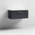 Nuie Arno Wall Hung 1-Drawer Vanity Unit with Carrera Marble Worktop 800mm Wide - Satin Anthracite | Thumbnail Image