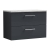 Nuie Arno Wall Hung 2-Drawer Vanity Unit with Bellato Grey Worktop 800mm Wide - Satin Anthracite