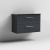 Nuie Arno Wall Hung 2-Drawer Vanity Unit with Sparkling Black Worktop 800mm Wide - Satin Anthracite