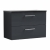 Nuie Arno Wall Hung 2-Drawer Vanity Unit with Sparkling Black Worktop 800mm Wide - Satin Anthracite