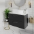 Nuie Arno Wall Hung 2-Drawer Vanity Unit with Sparkling White Worktop 800mm Wide - Satin Anthracite