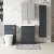 Nuie Arno Floor Standing 2-Drawer Vanity Unit with Basin-3 600mm Wide - Satin Anthracite