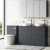 Nuie Arno Floor Standing 4-Drawer Vanity Unit with Worktop 1200mm Wide - Satin Anthracite