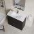 Nuie Arno Floor Standing 2-Drawer Vanity Unit with Basin-2 800mm Wide - Satin Anthracite