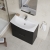 Nuie Arno Floor Standing 2-Drawer Vanity Unit with Basin-4 800mm Wide - Satin Anthracite