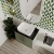 Nuie Arno Wall Hung 2-Door Vanity Unit with Bellato Grey Worktop 600mm Wide - Solace Oak Woodgrain