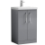 Nuie Arno Floor Standing 2-Door Vanity Unit with Basin-1 500mm Wide - Satin Grey