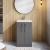 Nuie Arno Floor Standing 2-Door Vanity Unit with Basin-1 500mm Wide - Satin Grey | Thumbnail Image