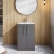 Nuie Arno Floor Standing 2-Door Vanity Unit with Basin-2 500mm Wide - Satin Grey | Thumbnail Image