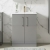 Nuie Arno Floor Standing 2-Door Vanity Unit with Basin-4 600mm Wide - Satin Grey