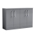 Nuie Arno Floor Standing 4-Door Vanity Unit with Worktop 1200mm Wide - Satin Grey