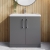 Nuie Arno Floor Standing 2-Door Vanity Unit with Basin-1 800mm Wide - Satin Grey