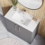 Nuie Arno Floor Standing 2-Door Vanity Unit with Basin-2 800mm Wide - Satin Grey