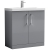 Nuie Arno Floor Standing 2-Door Vanity Unit with Basin-3 800mm Wide - Satin Grey