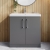 Nuie Arno Floor Standing 2-Door Vanity Unit with Basin-3 800mm Wide - Satin Grey