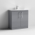 Nuie Arno Floor Standing 2-Door Vanity Unit with Basin-4 800mm Wide - Satin Grey
