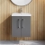 Nuie Arno Wall Hung 2-Door Vanity Unit with Basin-3 500mm Wide - Satin Grey | Thumbnail Image