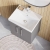 Nuie Arno Wall Hung 2-Door Vanity Unit with Basin-3 500mm Wide - Satin Grey | Thumbnail Image