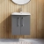 Nuie Arno Wall Hung 2-Door Vanity Unit with Basin-4 500mm Wide - Satin Grey | Thumbnail Image