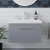Nuie Arno Wall Hung 1-Drawer Vanity Unit with Basin-1 600mm Wide - Satin Grey