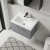 Nuie Arno Wall Hung 1-Drawer Vanity Unit with Basin-1 600mm Wide - Satin Grey | Thumbnail Image