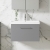 Nuie Arno Wall Hung 1-Drawer Vanity Unit with Basin-3 600mm Wide - Satin Grey