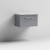 Nuie Arno Wall Hung 1-Drawer Vanity Unit with Bellato Grey Worktop 600mm Wide - Satin Grey