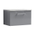 Nuie Arno Wall Hung 1-Drawer Vanity Unit with Bellato Grey Worktop 600mm Wide - Satin Grey