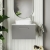 Nuie Arno Wall Hung 1-Drawer Vanity Unit with Sparkling White Worktop 600mm Wide - Satin Grey