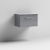 Nuie Arno Wall Hung 1-Drawer Vanity Unit with Worktop 600mm Wide - Satin Grey