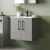 Nuie Arno Wall Hung 2-Door Vanity Unit with Basin-2 500mm Wide - Satin Grey